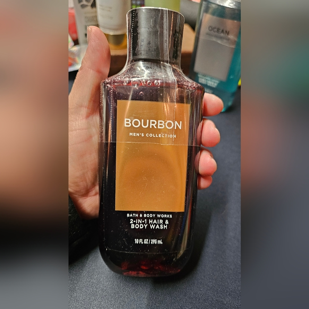 Bath & Body Works Men's Collection Bourbon 2 in 1 Hair Body Wash 10 fl oz New